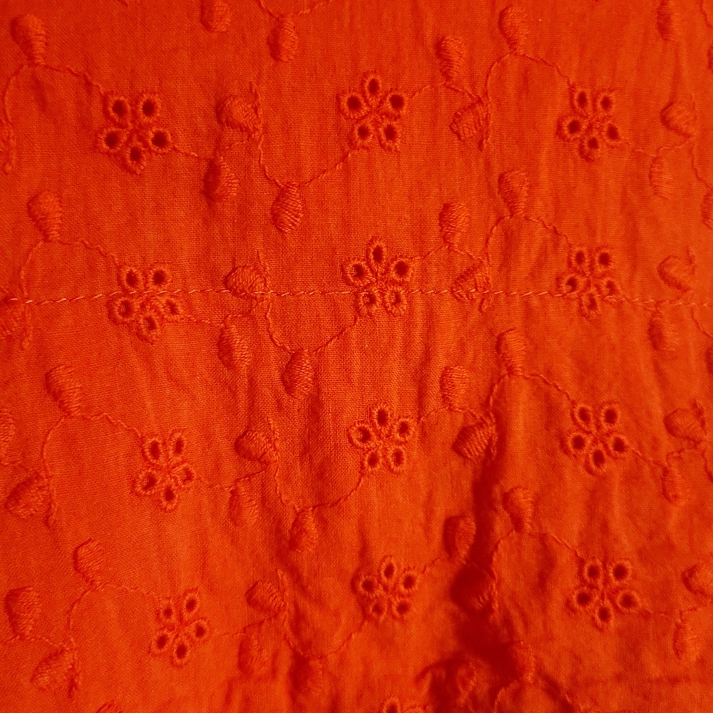 American Rag Orange Smocked Top - Picture 4 of 10